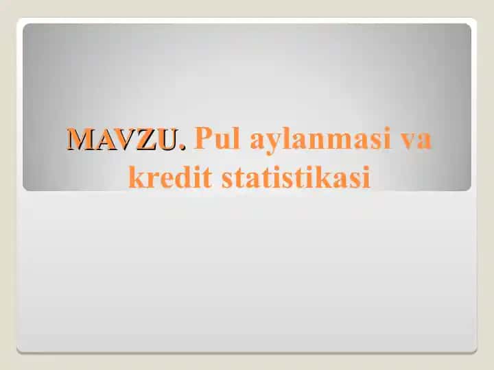Davlat moliyasi statistikasi