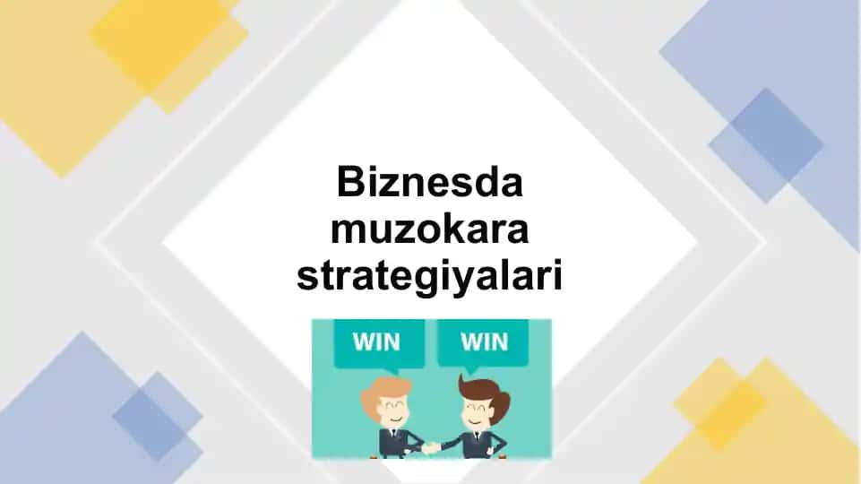 Biznesda muzokara strategiyalari