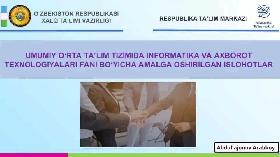 TA’LIM DASTURLARI UZVIYLIGI VA UZLUKSIZLIGINI TA’MINLASH BOSQICHLARI