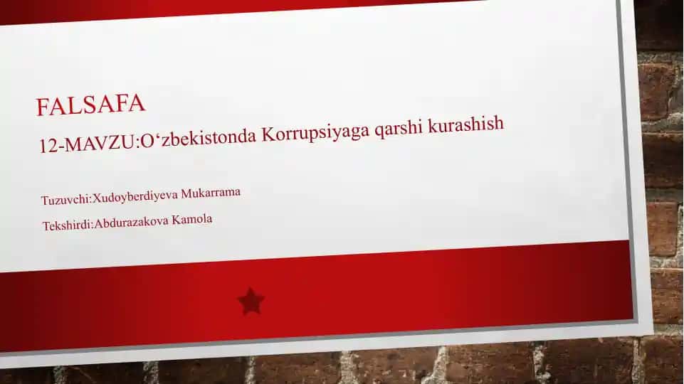 o‘zbekistondaKorrupsiyagaqarshikurashish