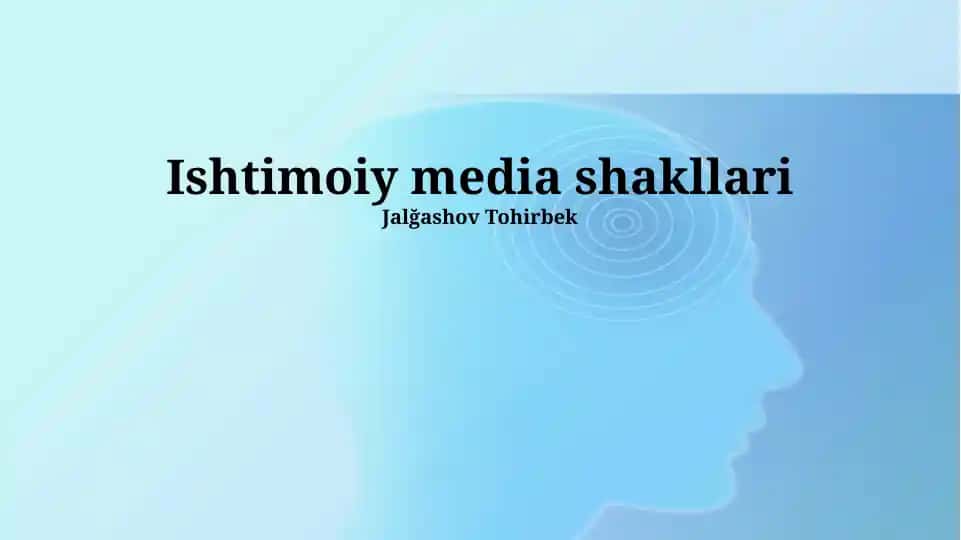 Ishtimoiy media shakllari