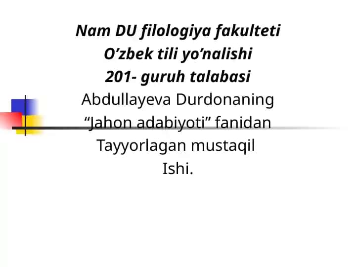 Jahon adabiyoti
