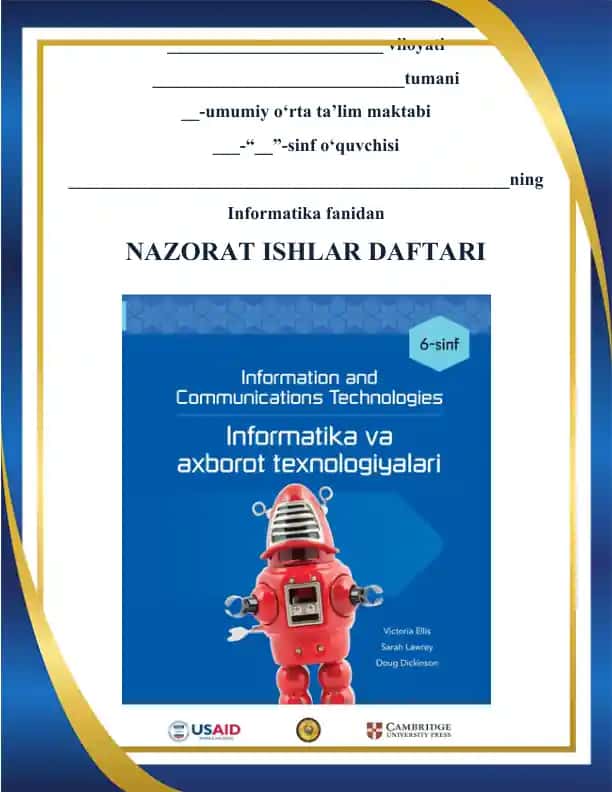 Nazorat ishlar daftari