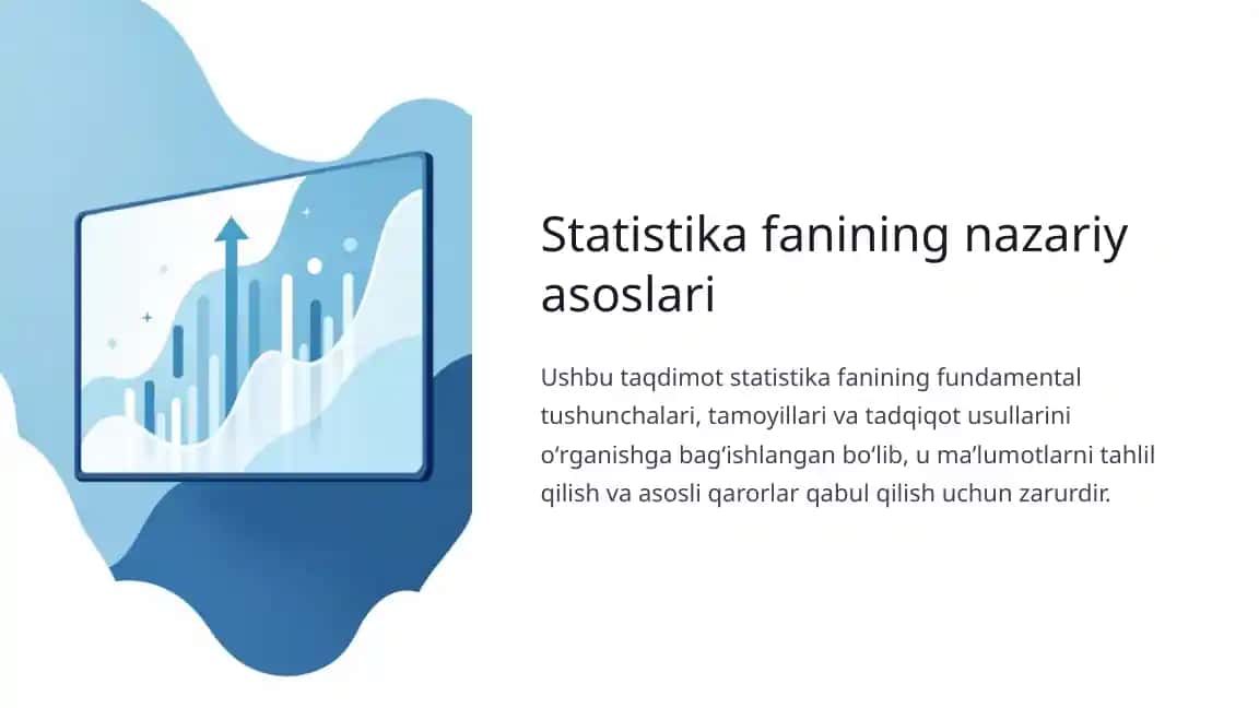 Statistika fanining nazariy asoslari
