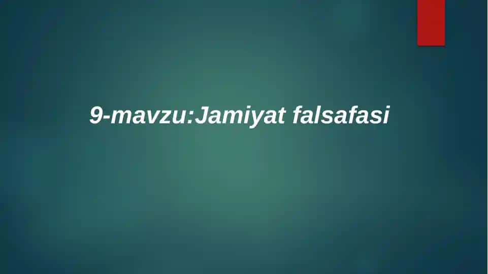 Jamiyat falsafasi
