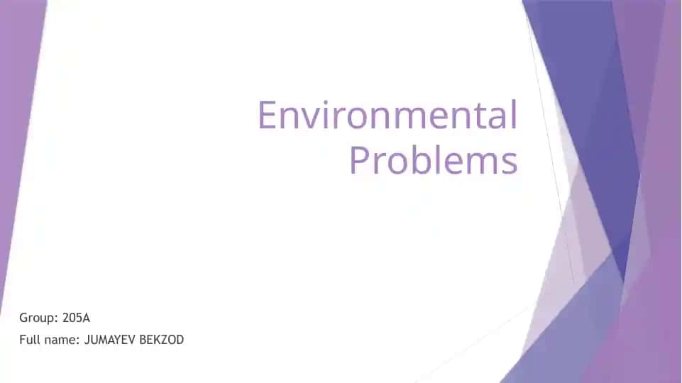 Environmental Problems