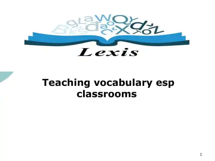 Teaching Vocabulary in ESP