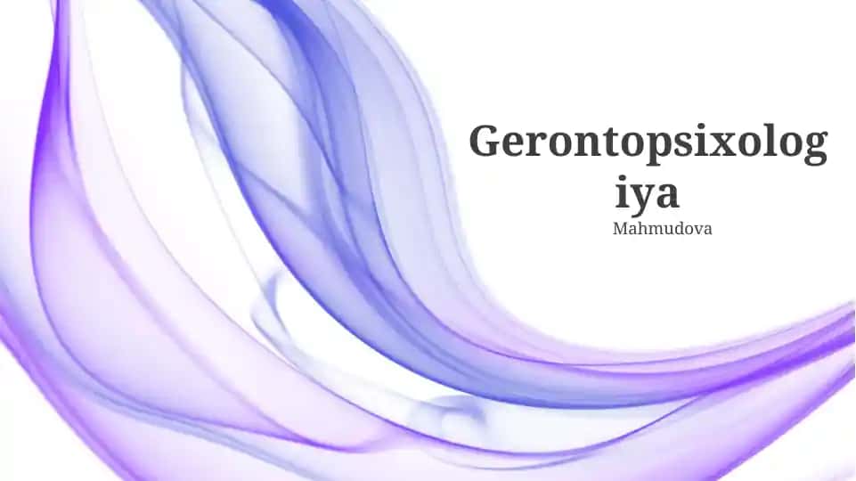 Gerontopsixologiya