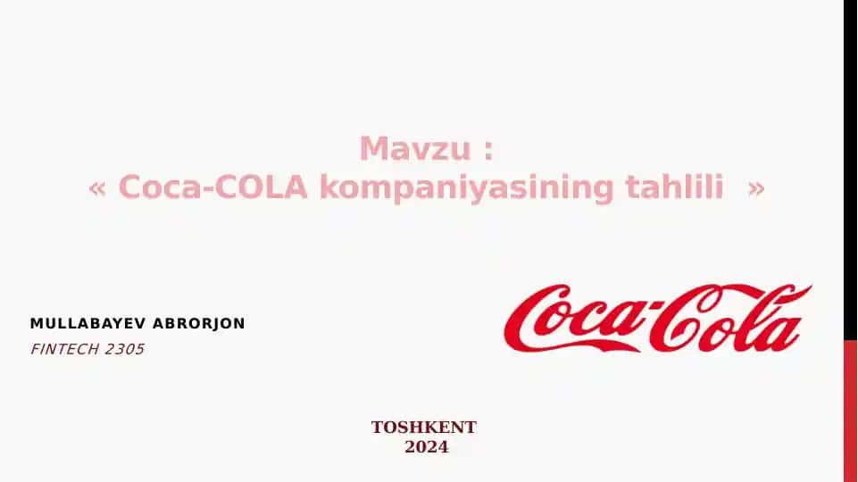 Coca Cola