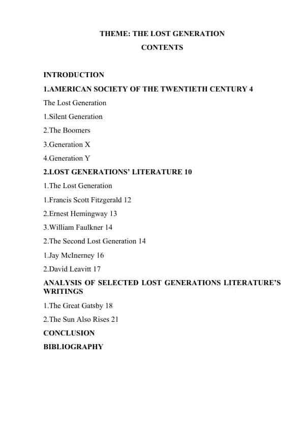 Lost Generations in American Literature