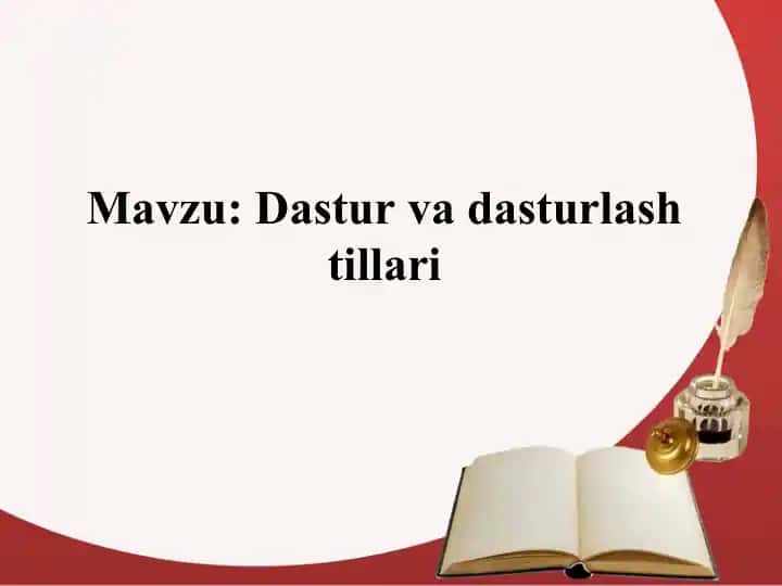 Dastur va dasturlash tillari