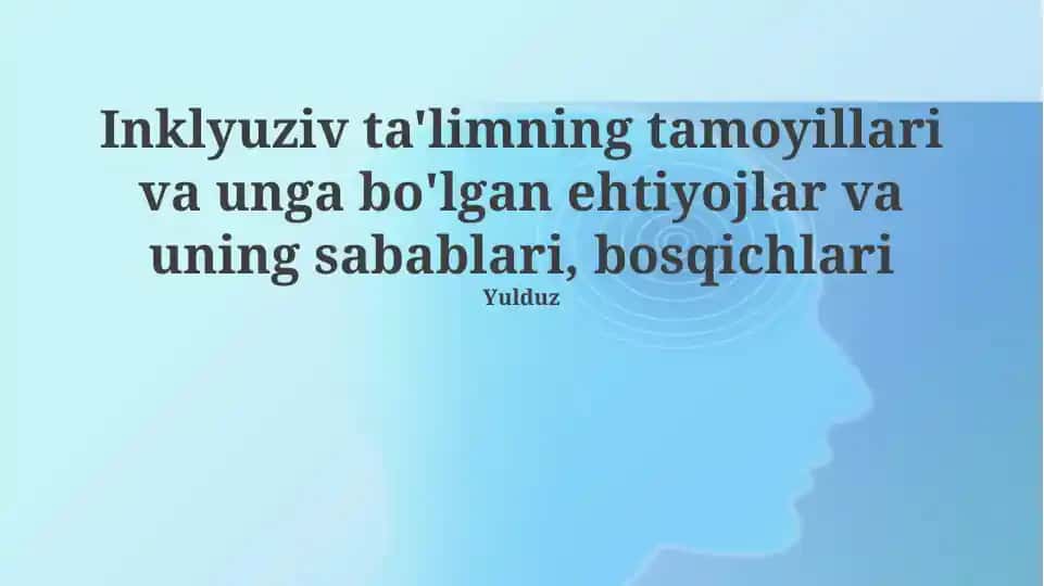 Inklyuziv Ta'limning Bosqichlari