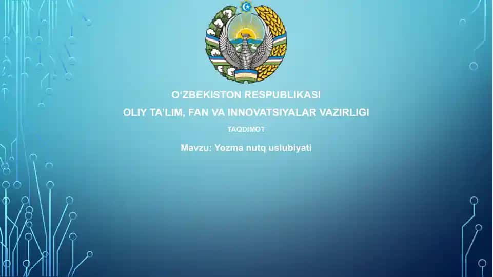 Yozma nutq uslubi