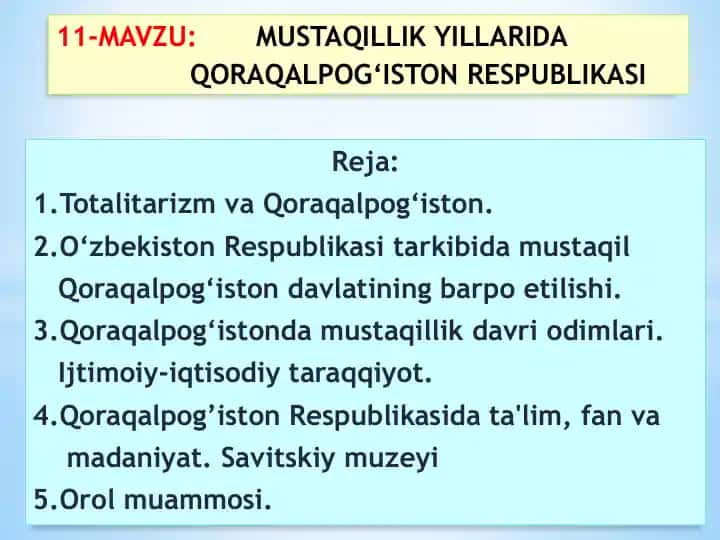 Qoraqalpo'g'iston Respublikasi