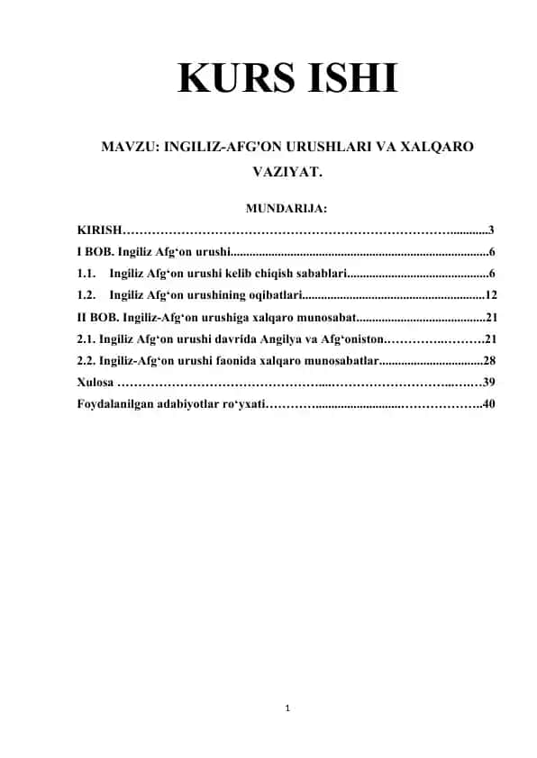 Ingliz-Afg'on urushlari va xalqaro vaziyat
