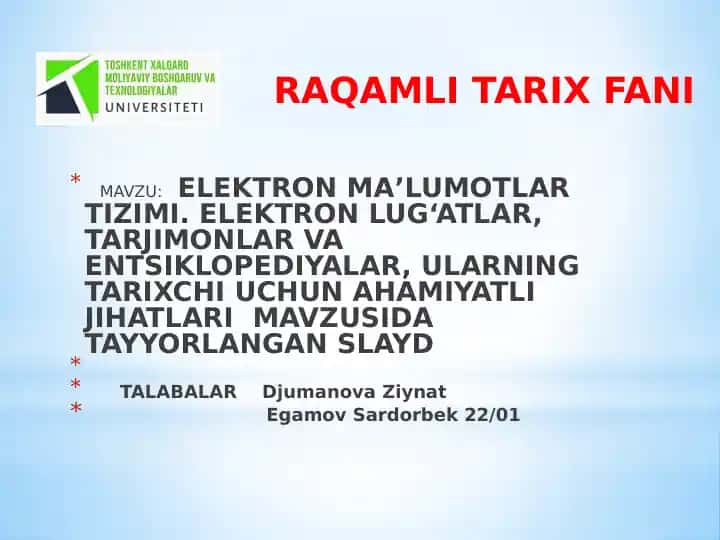 Elektronmaʼlumotlar tizimi