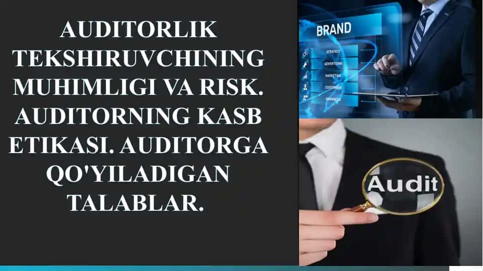Auditorlik Tekshiruvchining Muhimligi va Risk