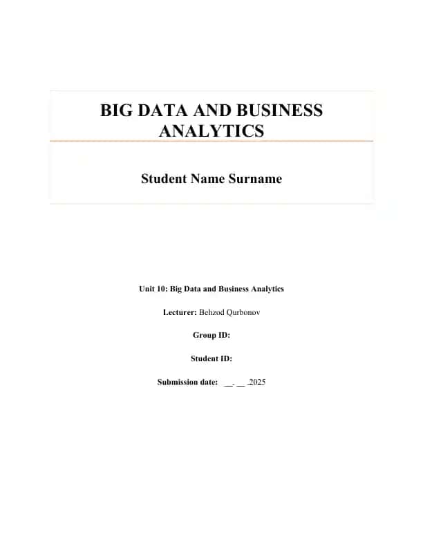 Big Data and Business Analytics
