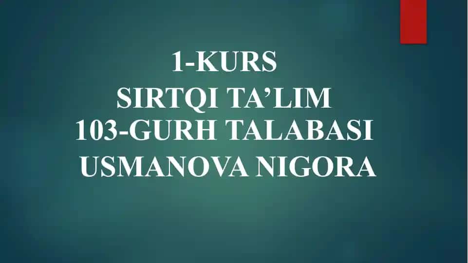 Maktabgacha ta'limni tashkil etish va rahbarning madaniyati