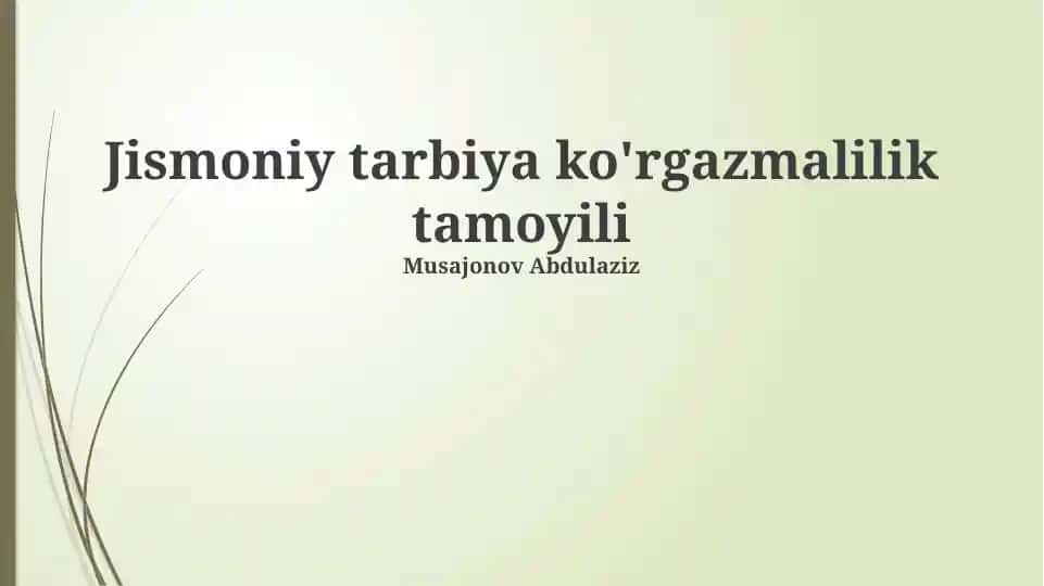 Jismoniy tarbiya ko'rgazmalilik tamoyili