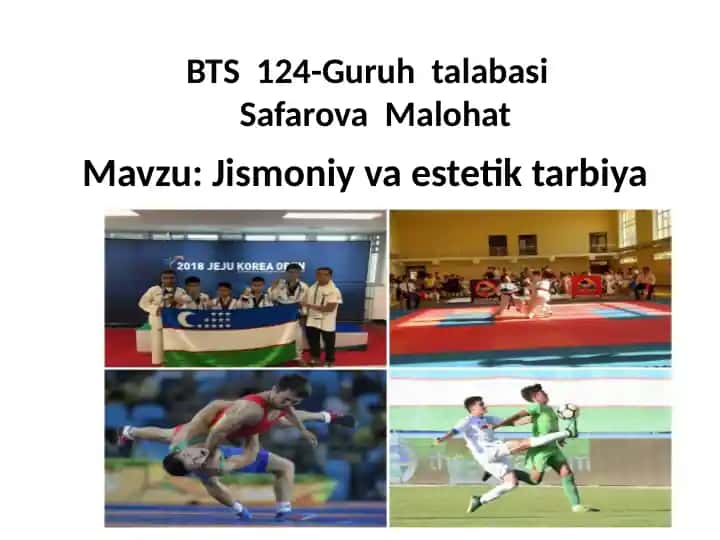 Mehnat va jismoniy estetik tarbiya