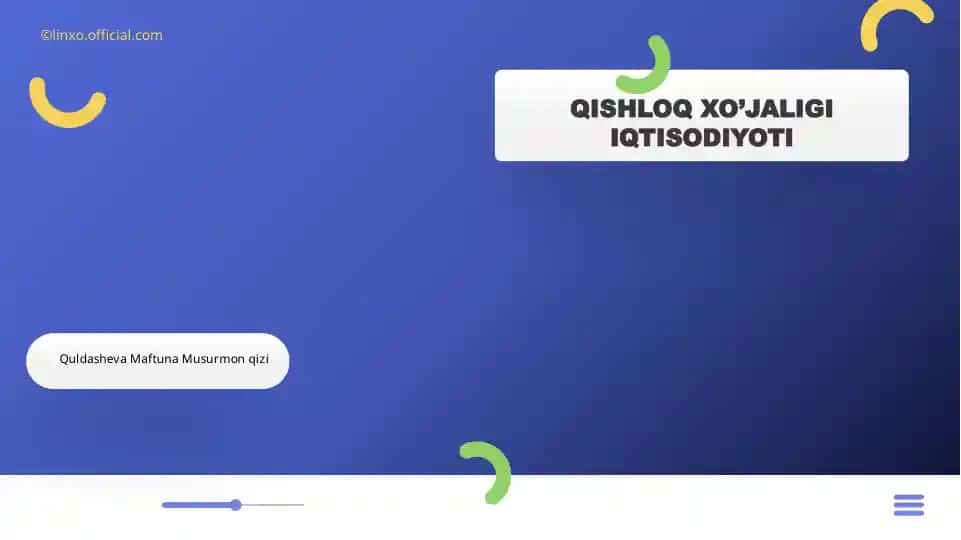 Qishloq xo'jaligi iqtisodiyoti