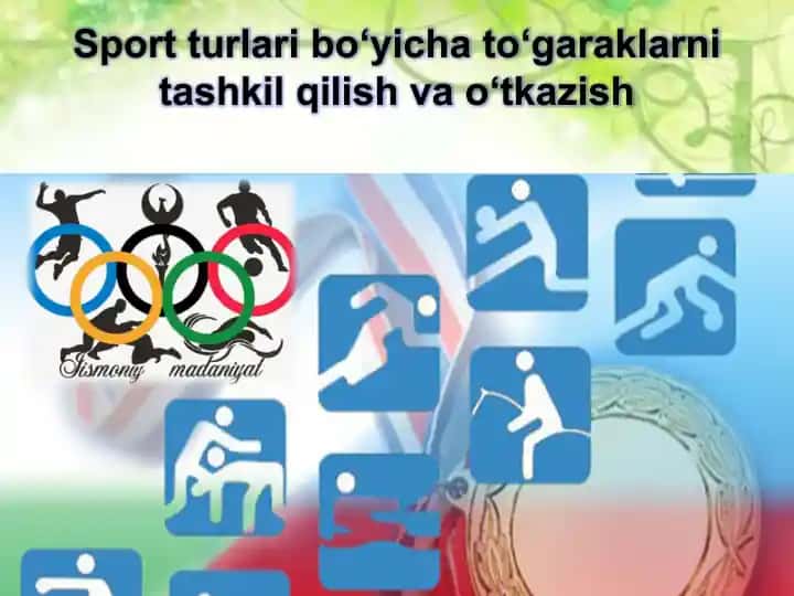 Sportturlaribo‘yichato‘garaklarnitashkilqilishvao‘tkazish