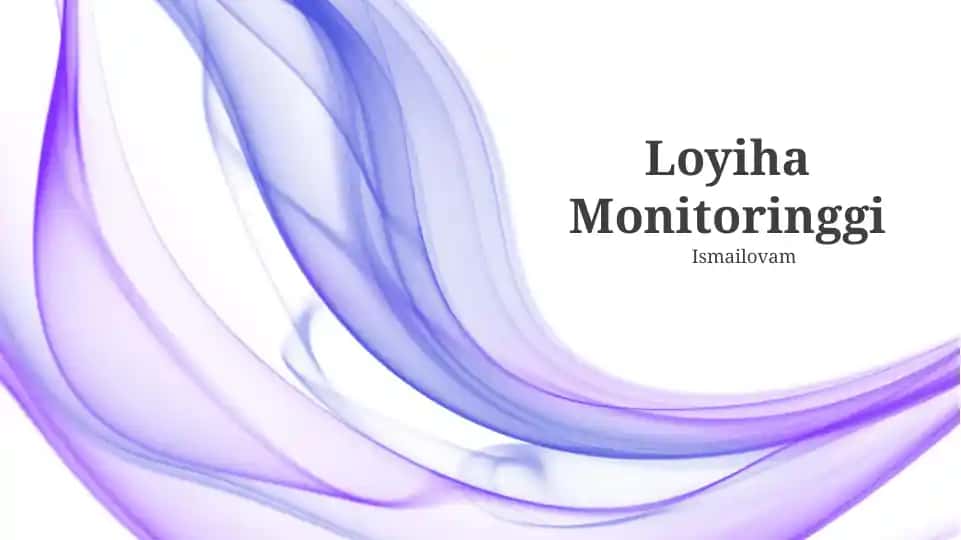 Loyiha Monitoringgi