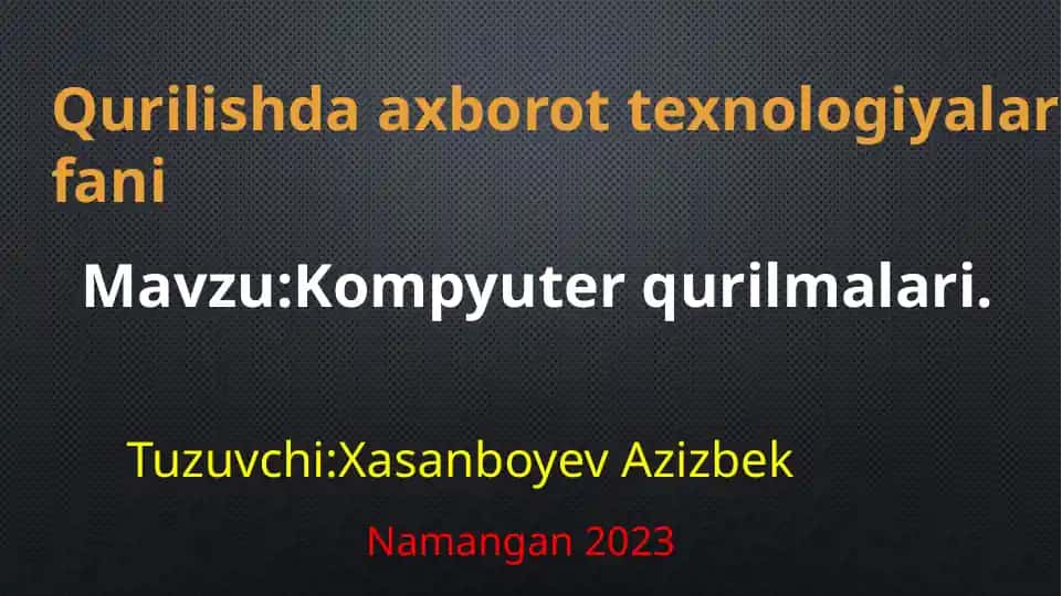 Kompyuterqurilmalari
