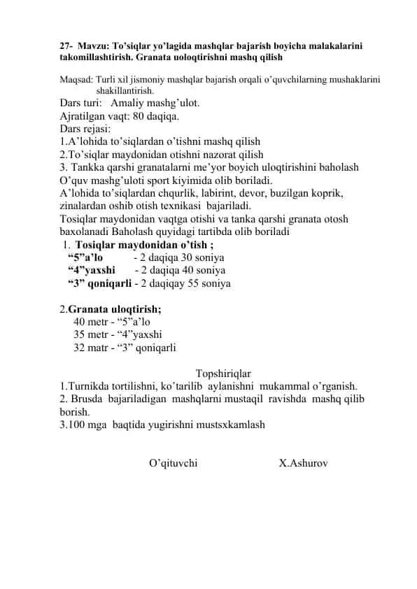 Jismoniy Tarbiya Mashlari