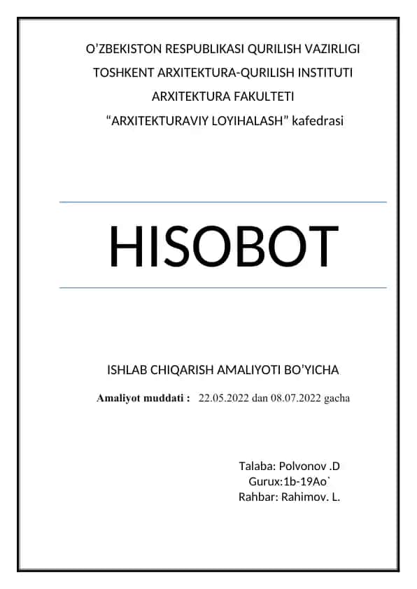 hisobot
