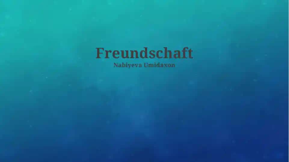Freundschaft