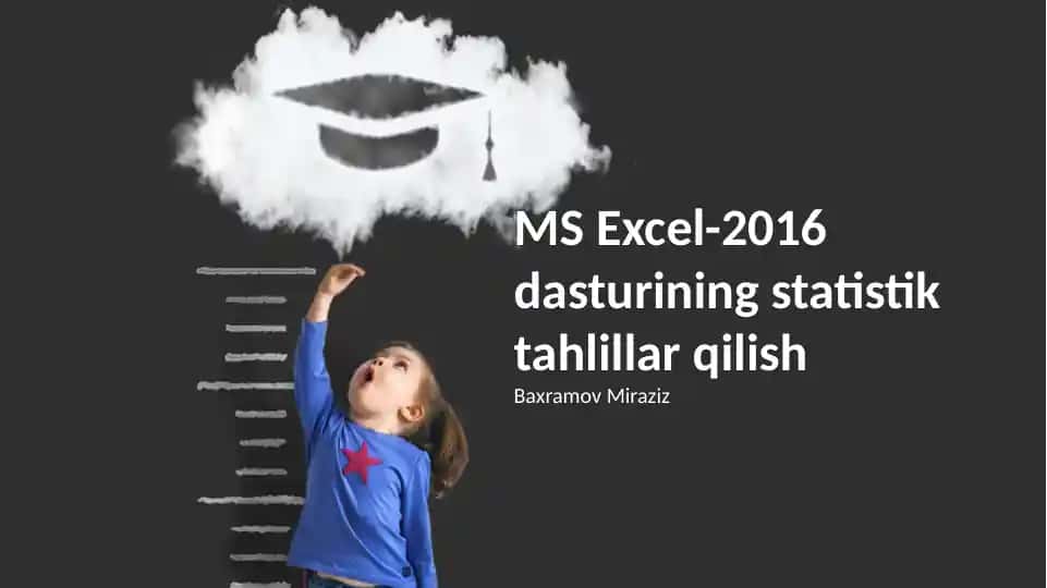 MS Excel-2016 statistik tahlil