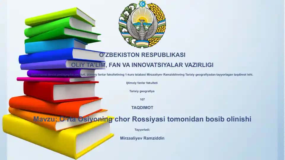 Oʻrta Osiyoning chor Rossiyasi tomonidan bosib olinishi