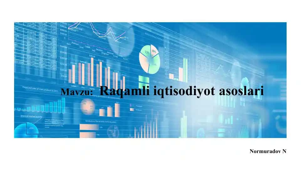 Raqamli iqtisodiyot asosları