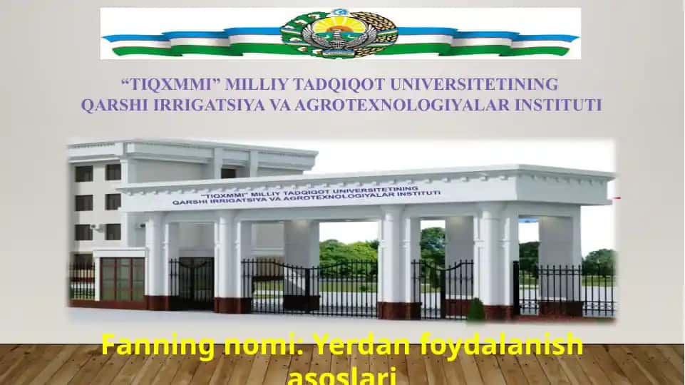 Yerdan foydalanish asoslari