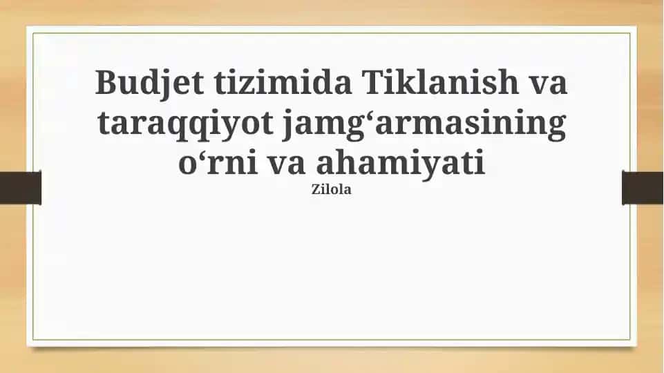 Qayta Tiklash va Rivojlantirish Fondi