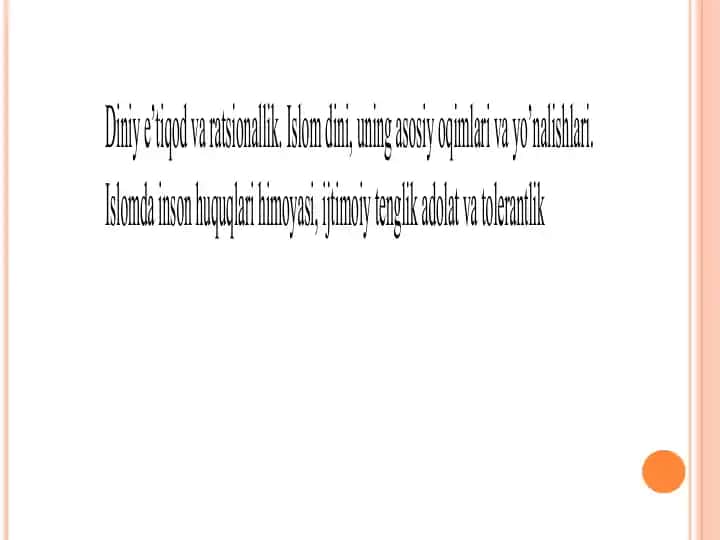 Diniy e’tiqod va ratsionallik