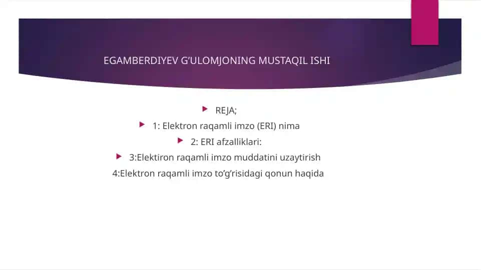 Elektron raqamli imzo (ERI)