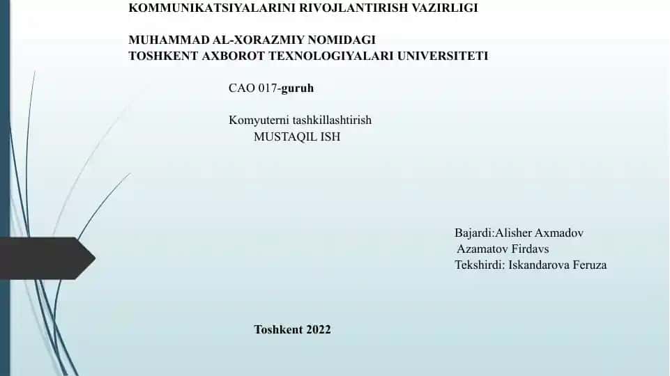 Protsessorlar, turlari va xususiyatlari