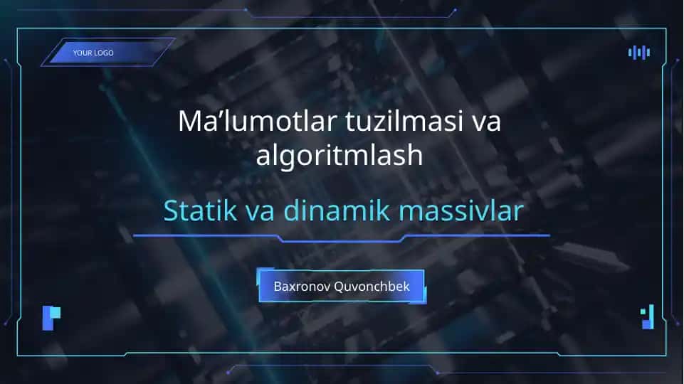 Statik va Dinamik Massivlar