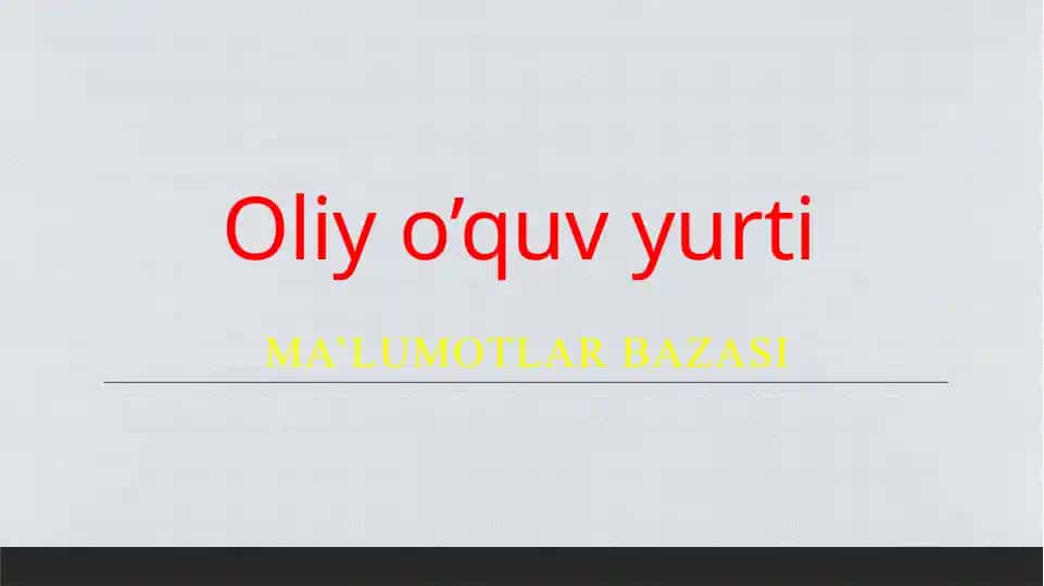 Ma’lumotlarbazasi