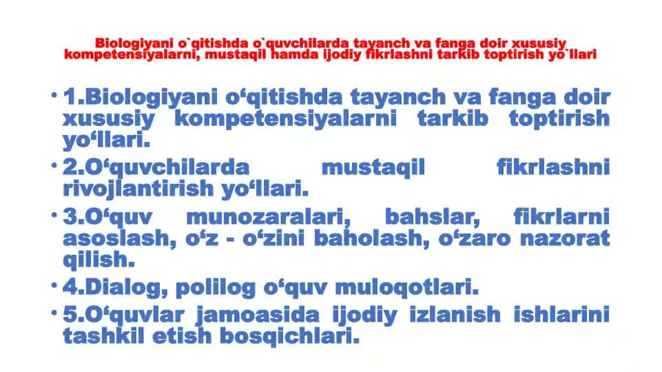 Biologiya ta'limi