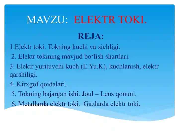 Elektr toki