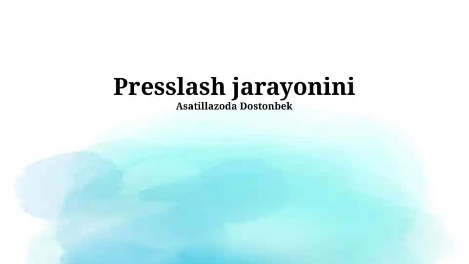 Presslash jarayoni