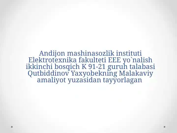 Malakaviy amaliyot