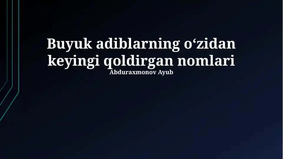 Tarix va Afsona Nomlari