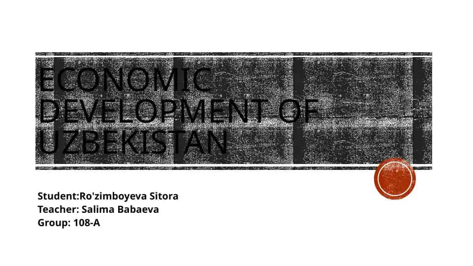 Economic development of Uzbekistan