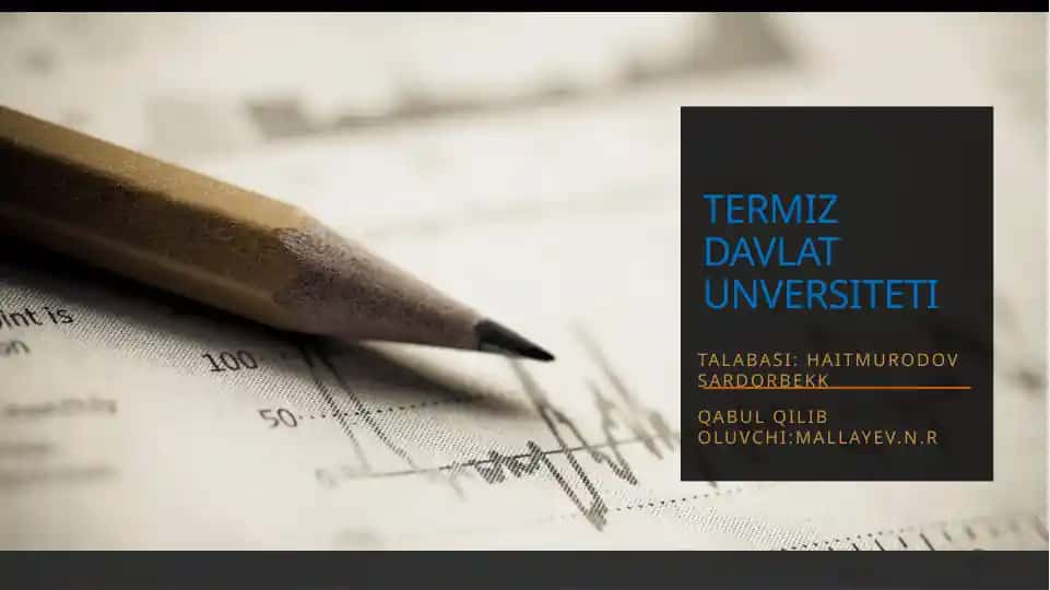 TERMIZ DAVLAT UNVERSITETI talabasi: haITMURODOV SARDORBEKK