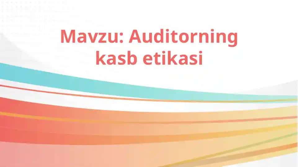 Auditorning kasb etikasi